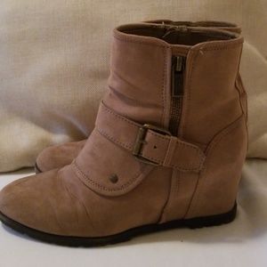 Unisa Tan Wedge Booties